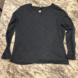 Green open back shirt